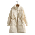 Manteau d'hiver mi-long grande taille pour femme ronde