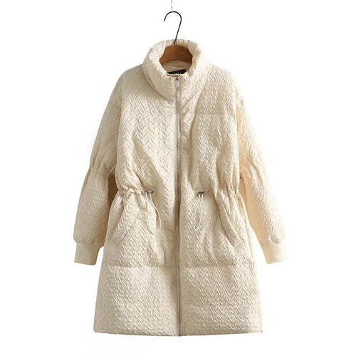 Manteau d'hiver mi-long grande taille pour femme ronde