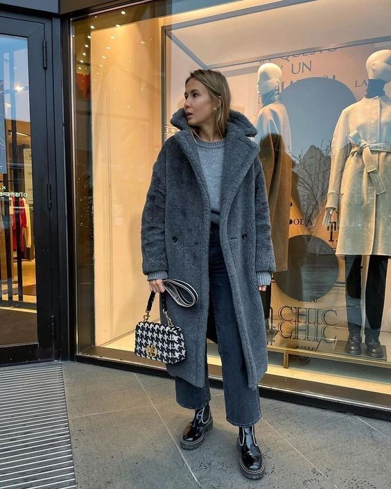 Manteau d'hiver oversize en fausse fourrure pour femme, Teddy Coat à poches
