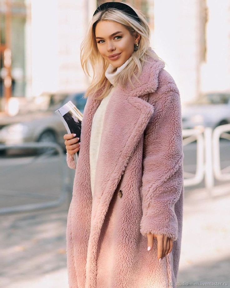 Manteau d'hiver oversize en fausse fourrure pour femme, Teddy Coat à poches