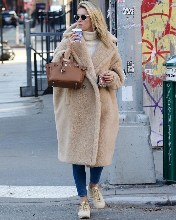 Manteau d'hiver oversize en fausse fourrure pour femme, Teddy Coat à poches