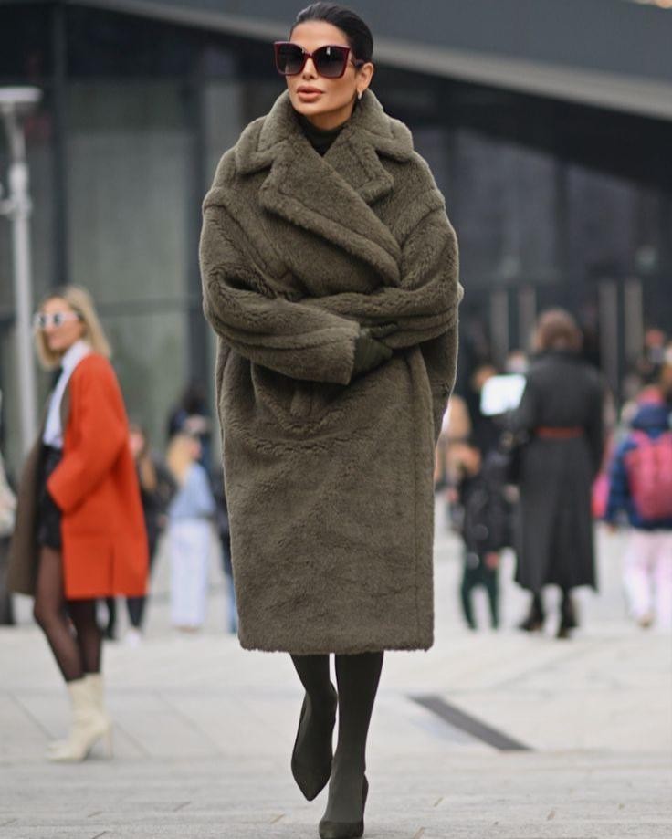 Manteau d'hiver oversize en fausse fourrure pour femme, Teddy Coat à poches
