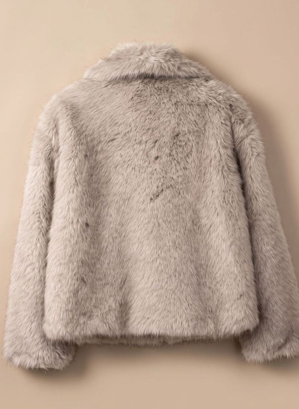 Manteau en fausse fourrure femme, court et duveteux, mode automne-hiver