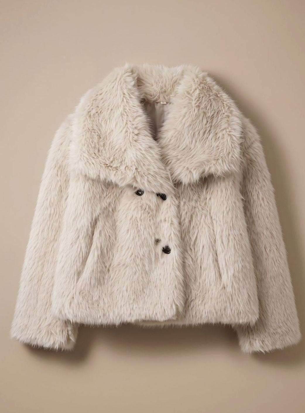Manteau en fausse fourrure femme, court et duveteux, mode automne-hiver
