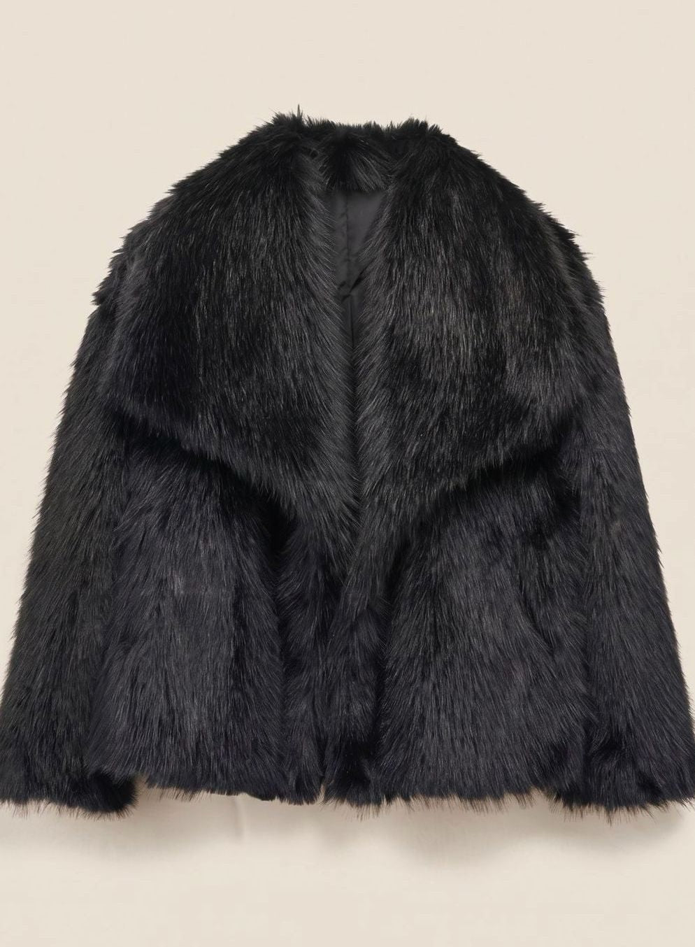 Manteau en fausse fourrure femme, court et duveteux, mode automne-hiver