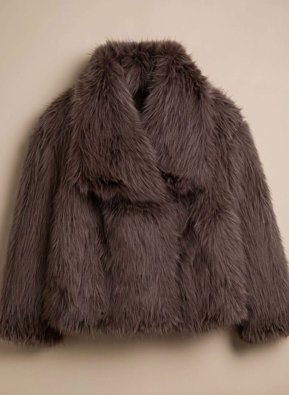 Manteau en fausse fourrure femme, court et duveteux, mode automne-hiver