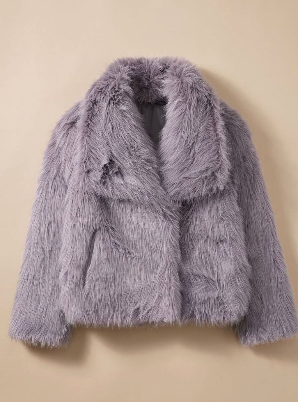 Manteau en fausse fourrure femme, court et duveteux, mode automne-hiver