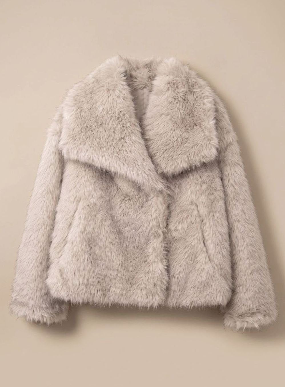 Manteau en fausse fourrure femme, court et duveteux, mode automne-hiver