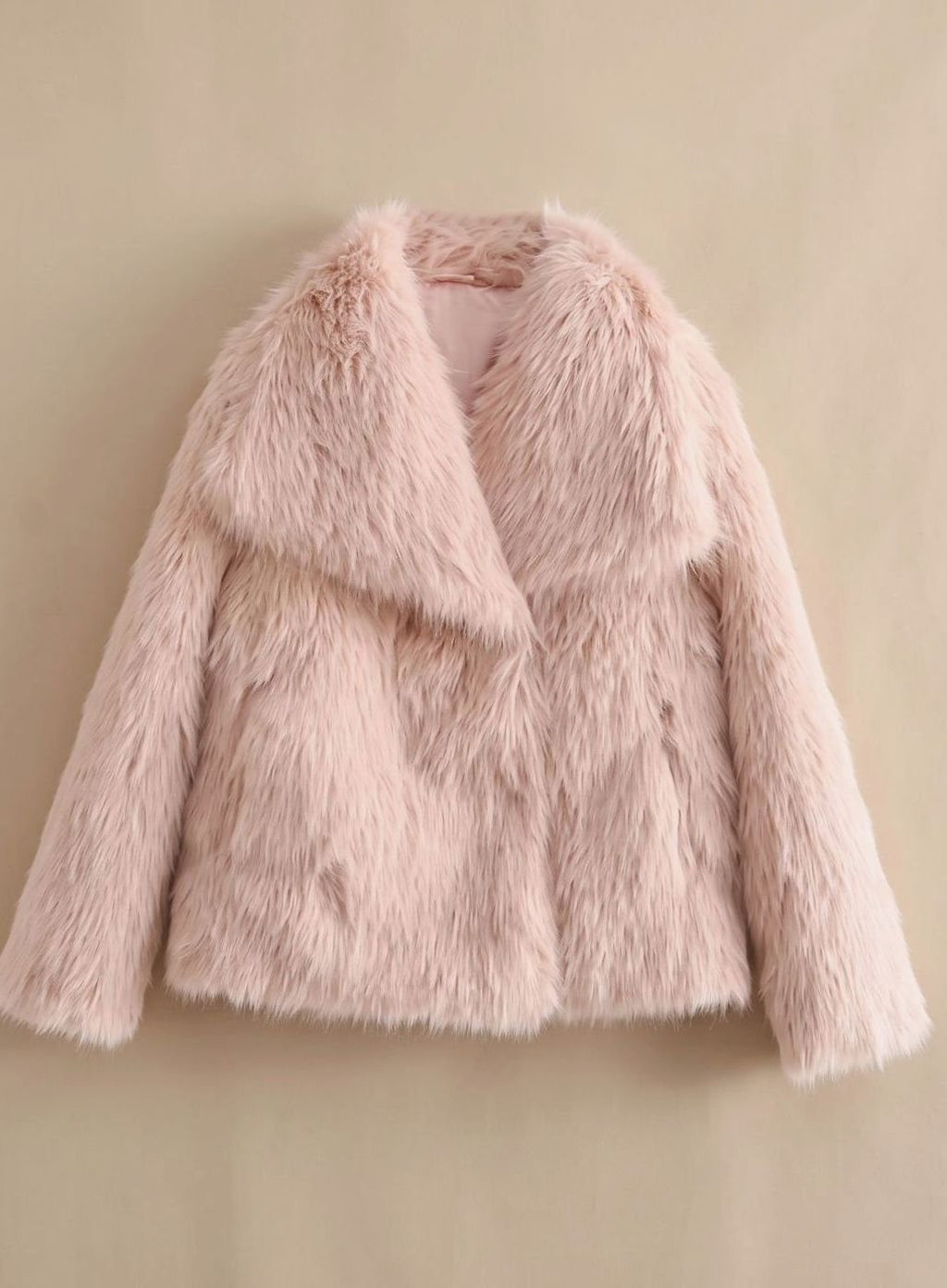 Manteau en fausse fourrure femme, court et duveteux, mode automne-hiver