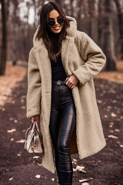 Manteau en fausse fourrure oversize pour femme, Teddy Coat d'hiver