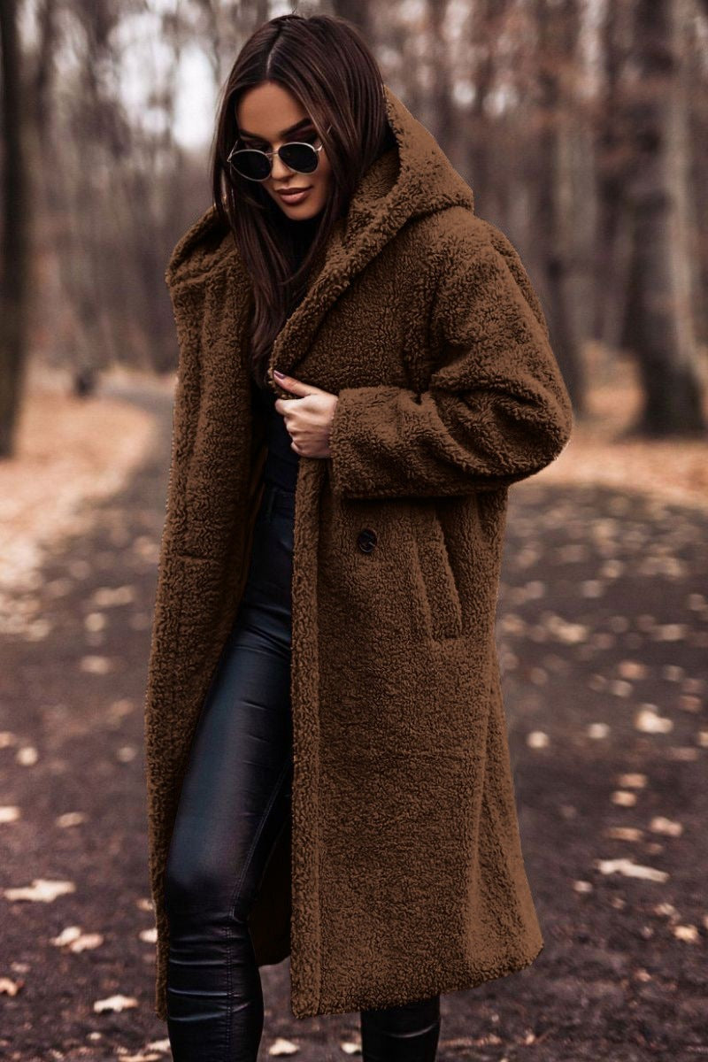 Manteau en fausse fourrure oversize pour femme, Teddy Coat d'hiver