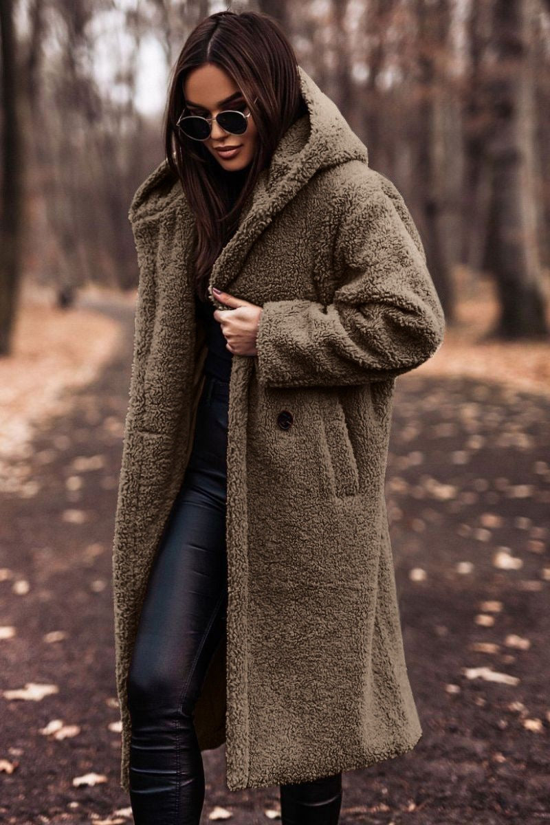 Manteau en fausse fourrure oversize pour femme, Teddy Coat d'hiver