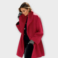 Manteau en laine coupe-vent élégant et chaud pour femme grande taille