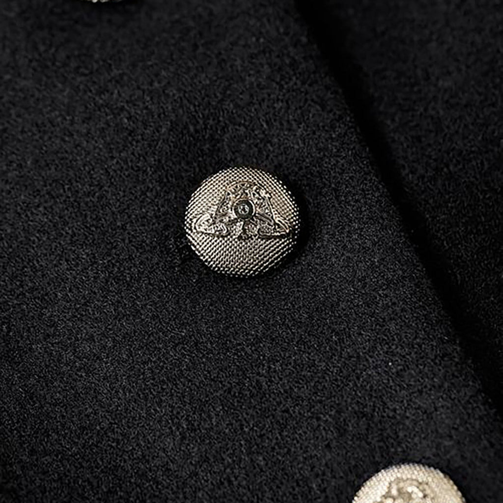 Manteau femme noir chaud à la coupe cintrée