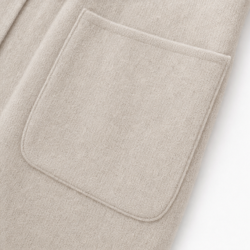 Manteau long oversize effet laine mélangée pour femme, Manteau ouvert sans fermeture