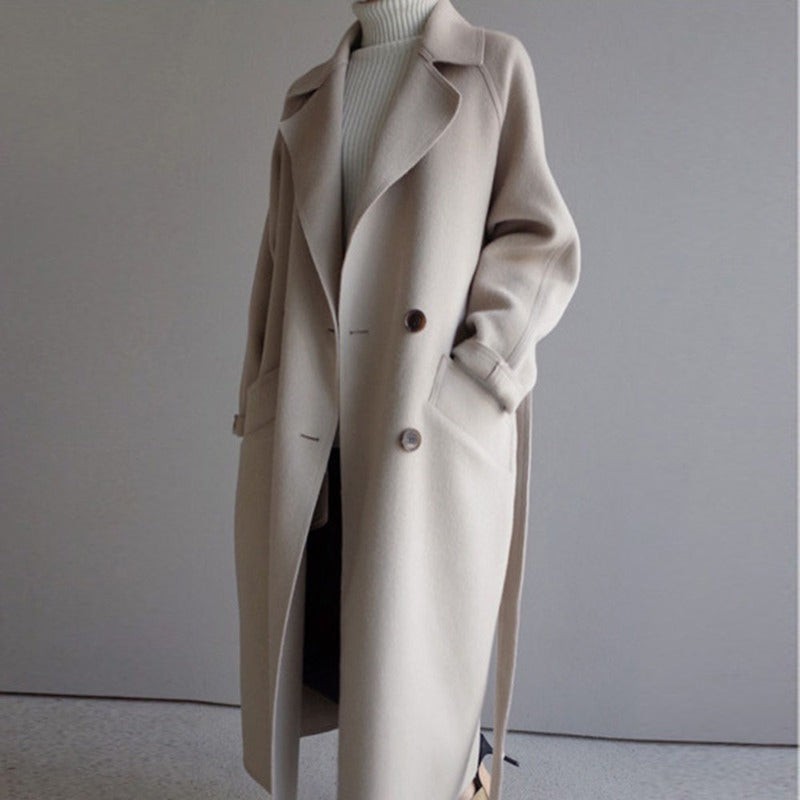 Manteau long oversize pour femme, chaud et élégant