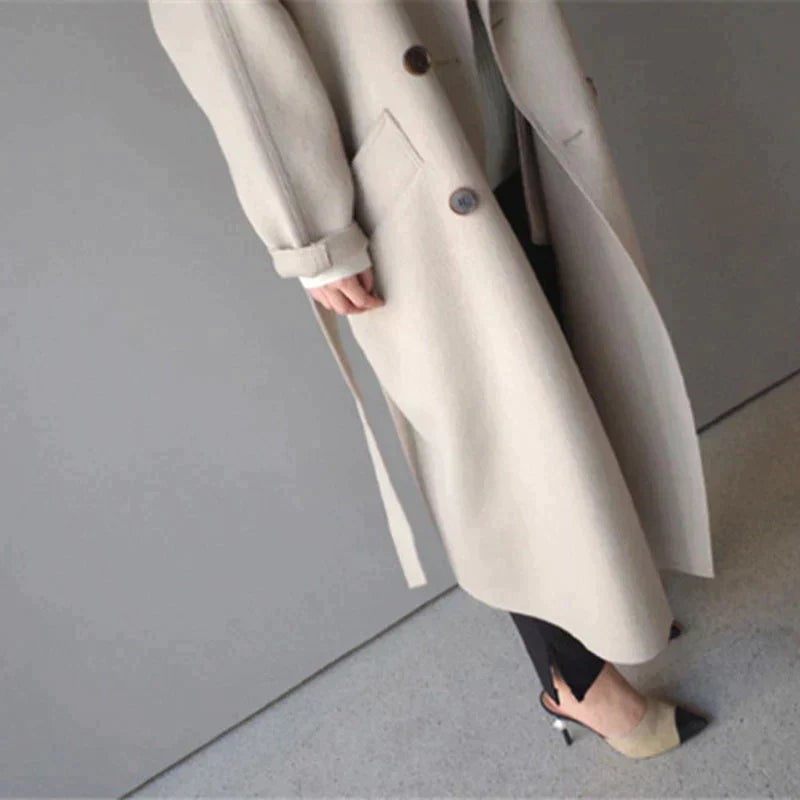 Manteau long oversize pour femme, chaud et élégant