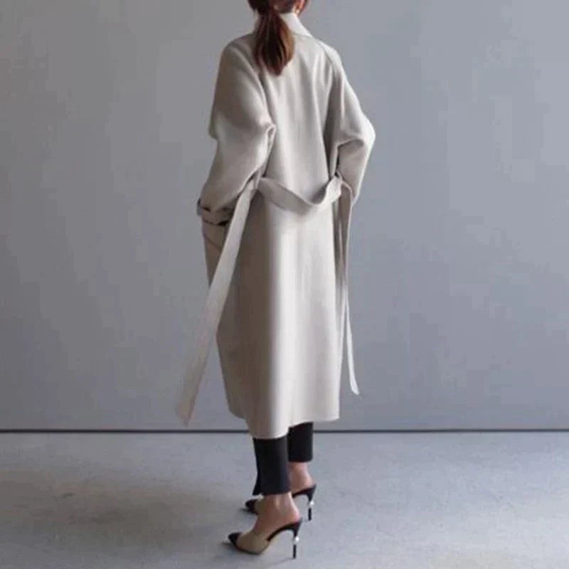 Manteau long oversize pour femme, chaud et élégant
