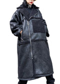 Manteau long oversize zippé pour femme, Pour l'hiver