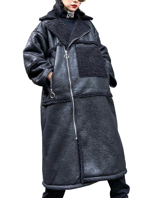 Manteau long oversize zippé pour femme, Pour l'hiver