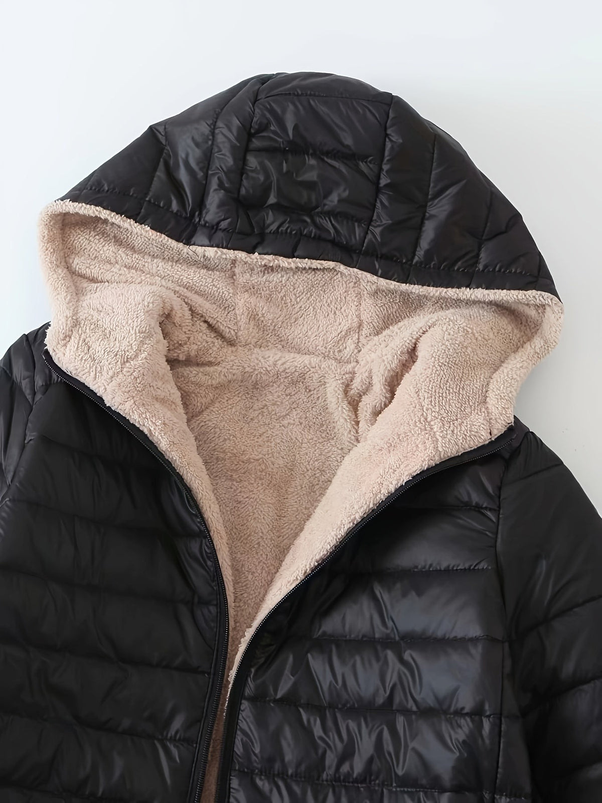 Manteau matelassé long pour femme, Veste longue matelassée