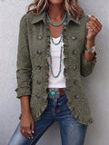 Karolína | Veste verte à broderie florale au charme bohème