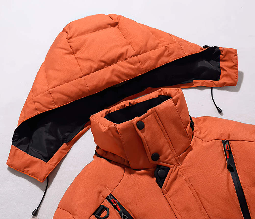 Parka en duvet épaisse à capuche pour homme, Veste thermique d'hiver