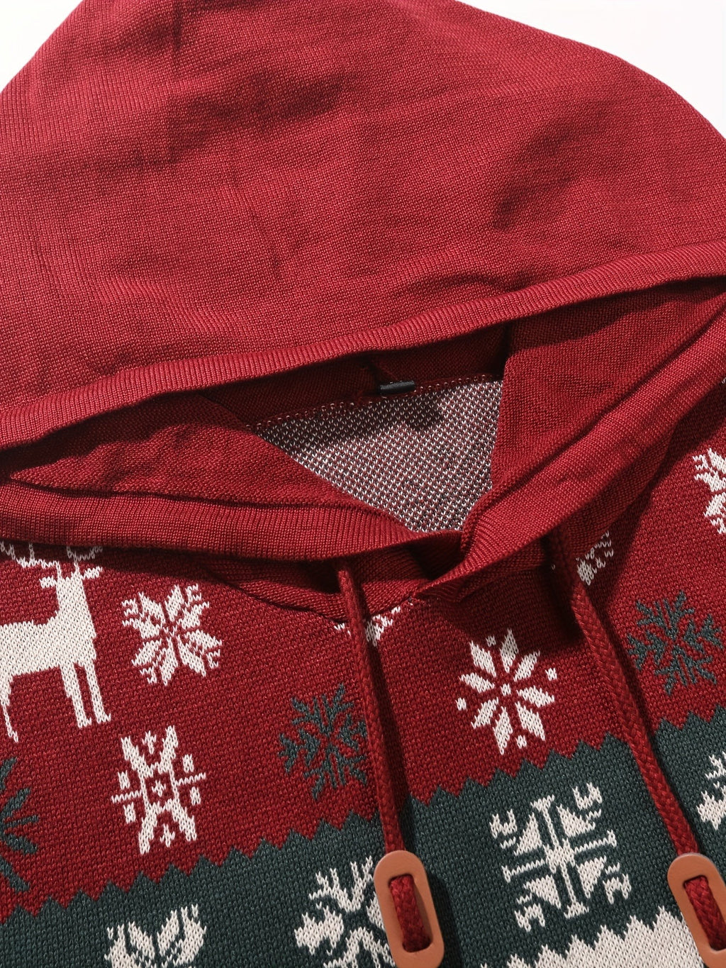 Pull de Noël à capuche motif renne pour homme, Pull moche de Noël