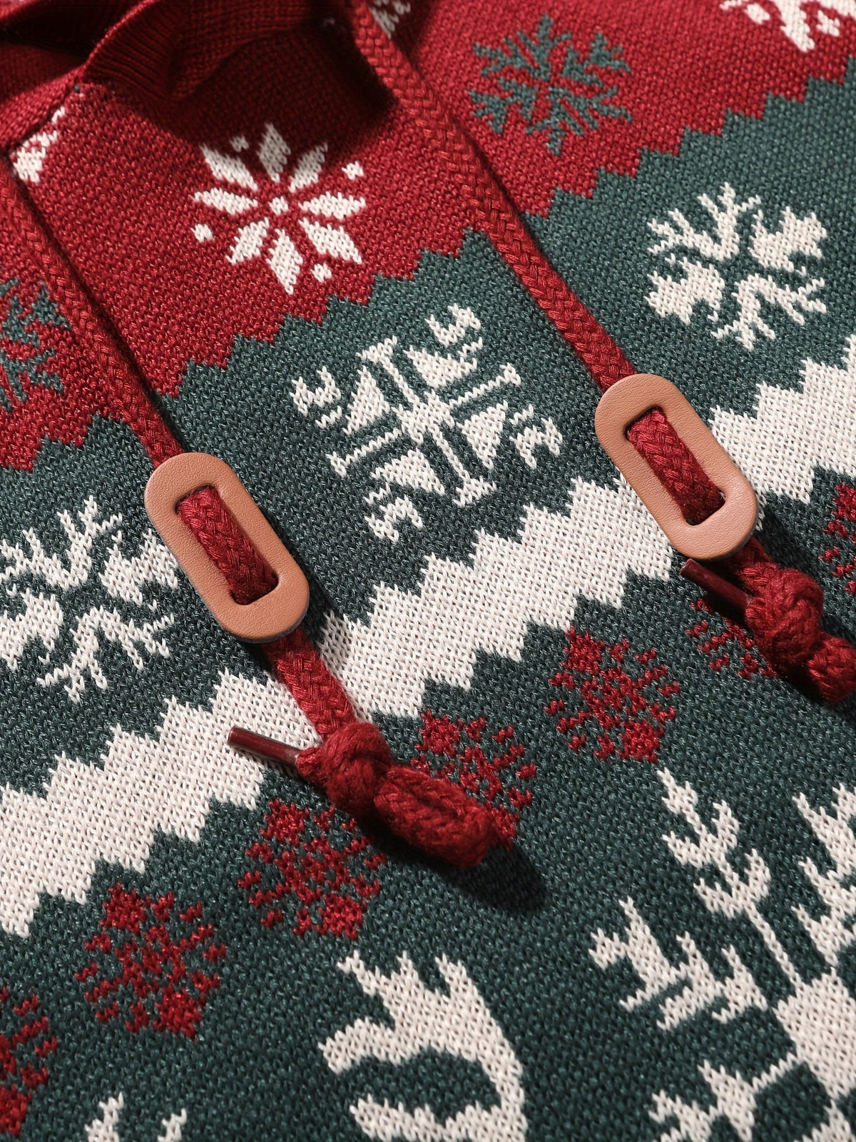 Pull de Noël à capuche motif renne pour homme, Pull moche de Noël