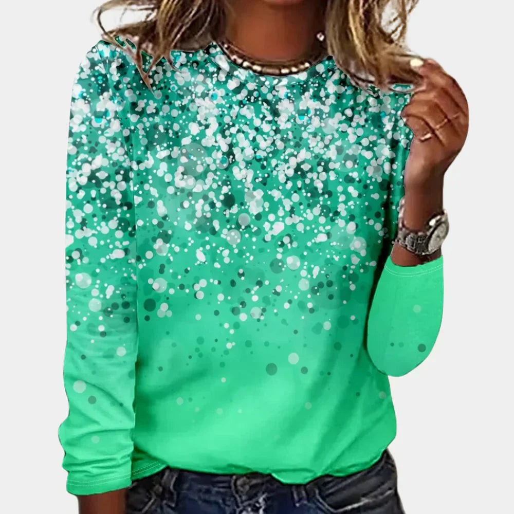 Pull de Noël femme à motif étoiles scintillantes