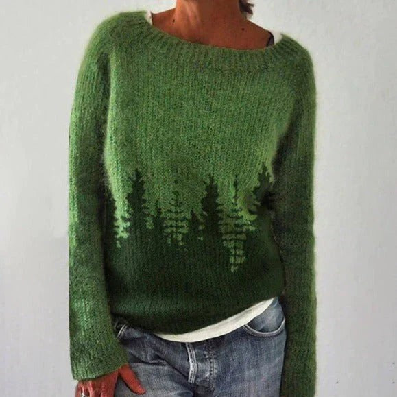 Pull de Noël femme à motif nordique pour l'hiver