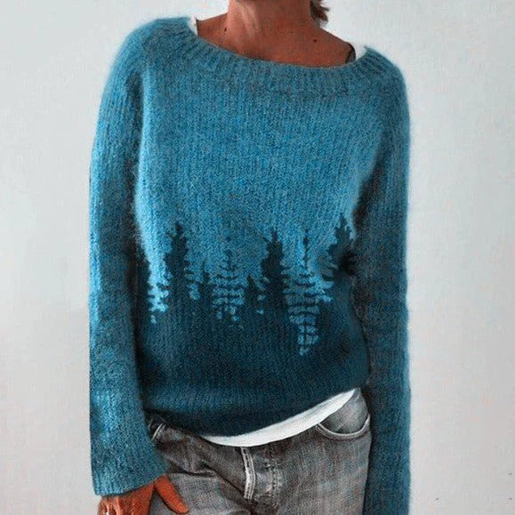 Pull de Noël femme à motif nordique pour l'hiver