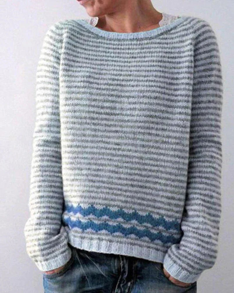 Pull de Noël femme à motif nordique pour l'hiver