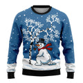 Pull de Noël homme imprimé bonhomme de neige