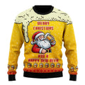 Pull de Noël humoristique à motif bière pour homme