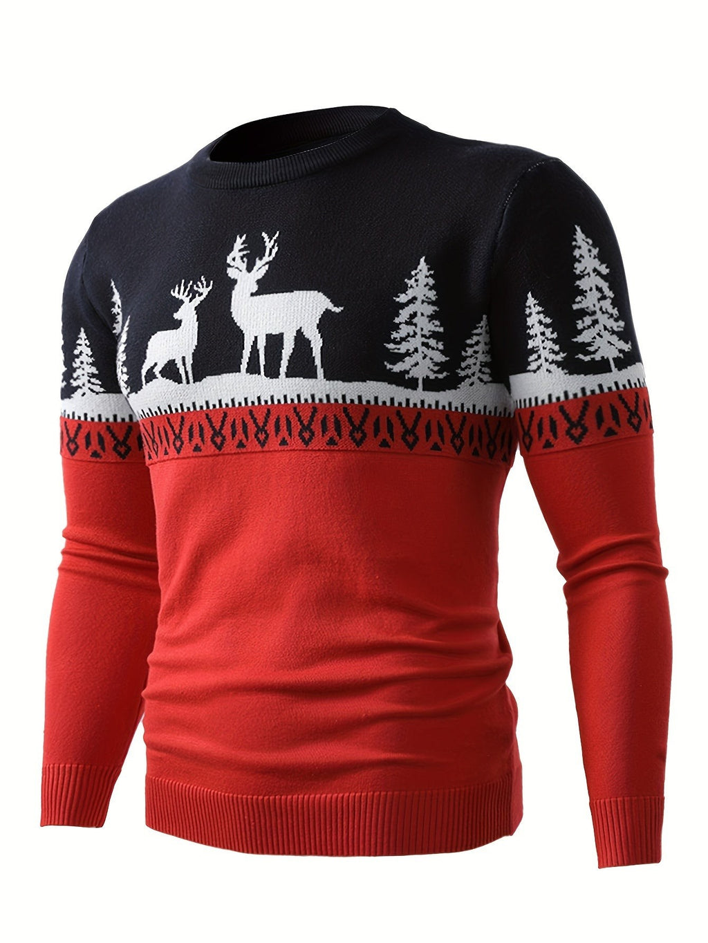 Pull de Noël moche pour homme à motif renne