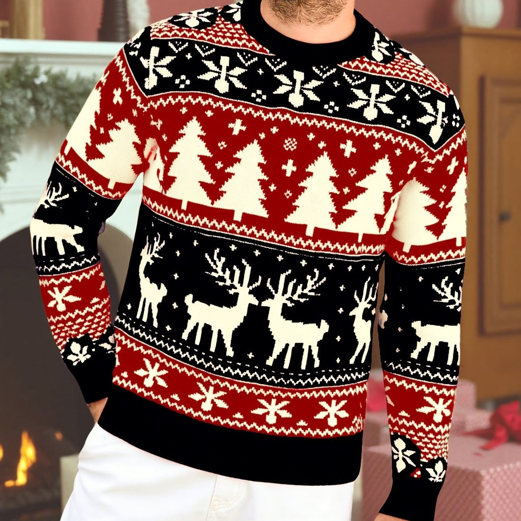 Pull de Noël moche pour homme, Motif renne