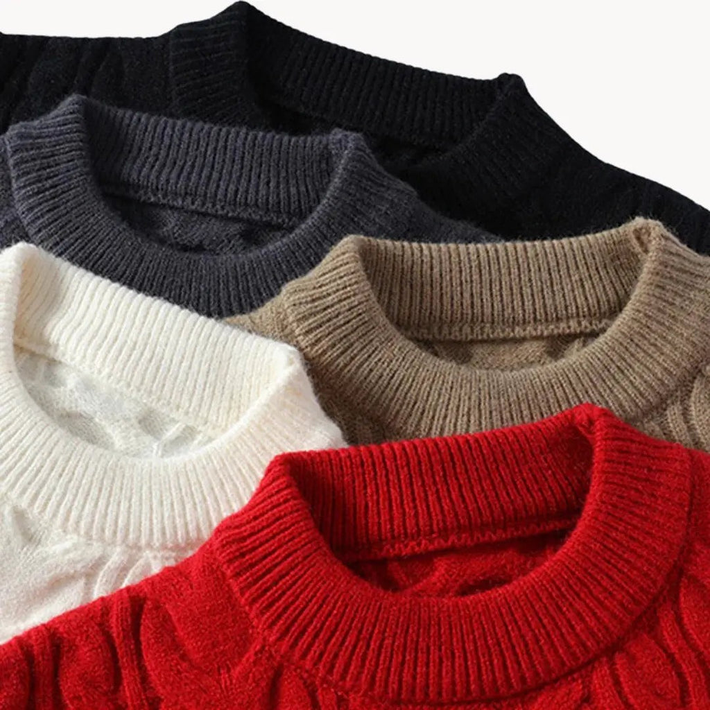Pull de Noël pour homme au design intemporel avec col rond, rubans festifs