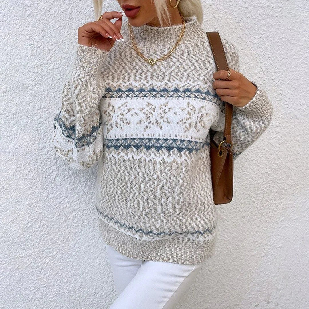 Pull de Noël tricoté douillet pour femme