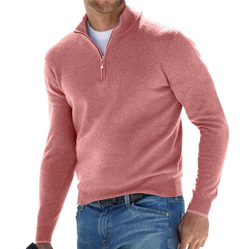 Pull demi-zippé classique pour homme