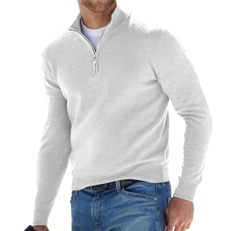 Pull demi-zippé classique pour homme