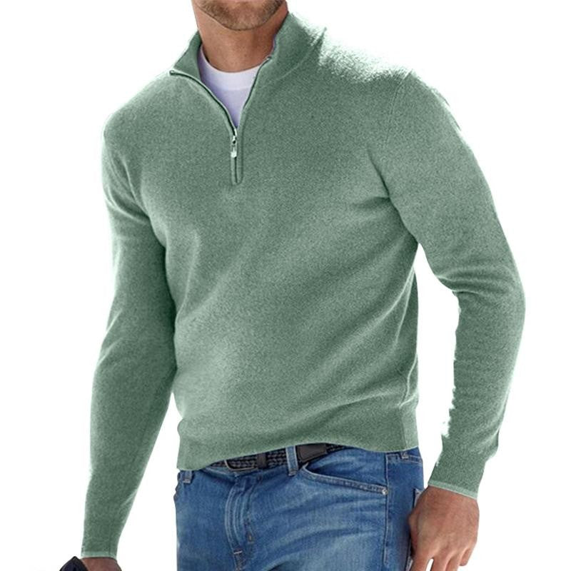 Pull demi-zippé classique pour homme