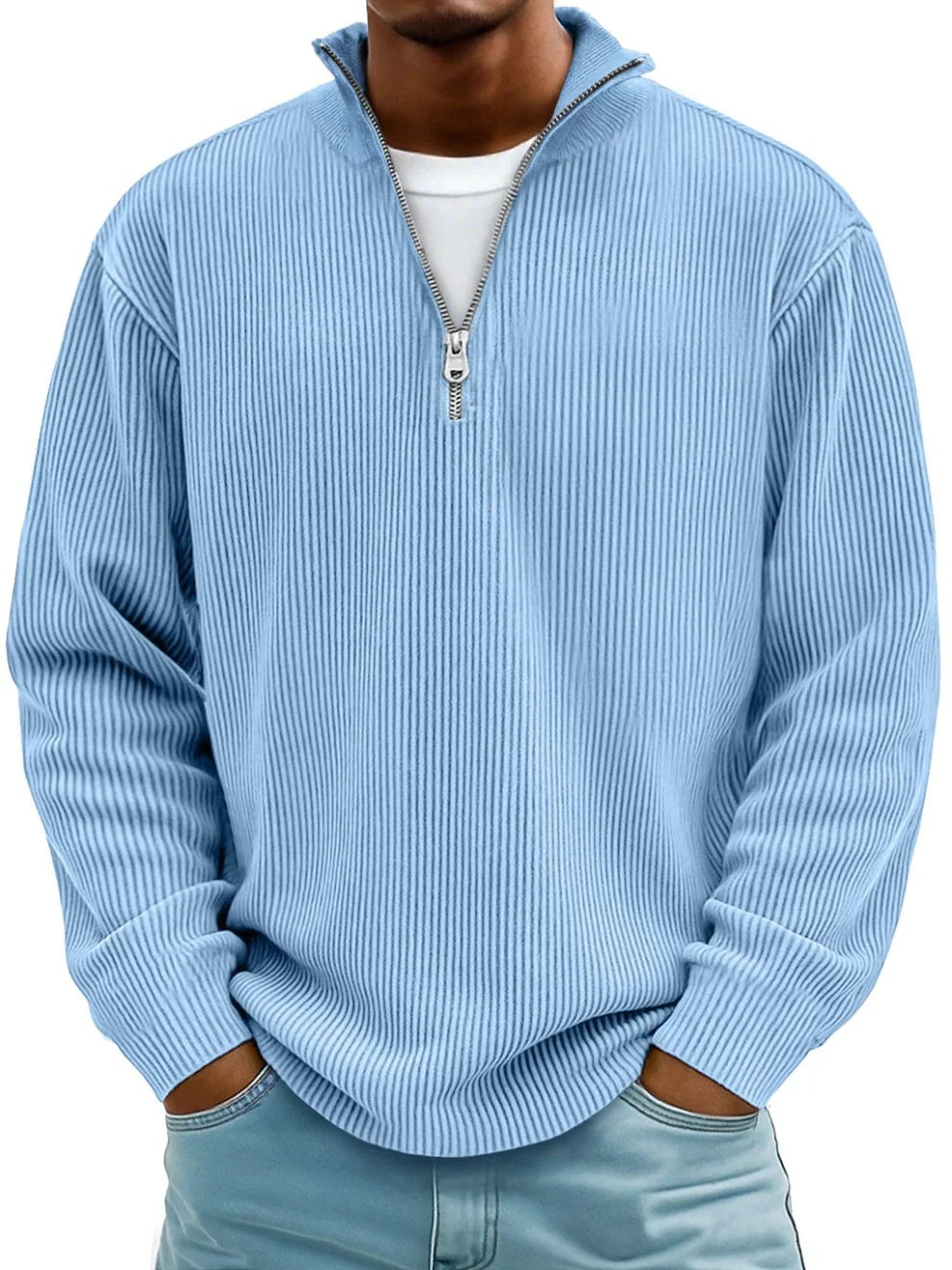 Pull demi-zippé homme tendance et élégant