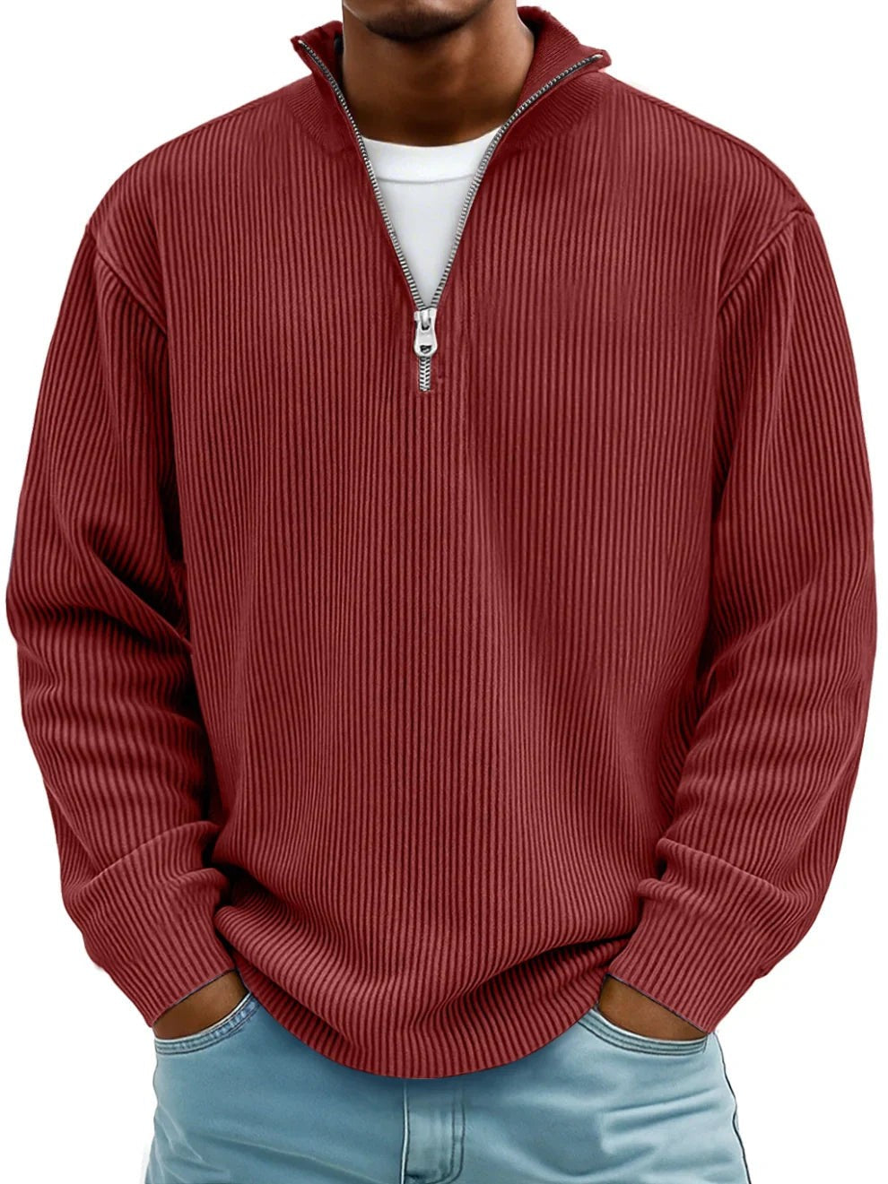 Pull demi-zippé homme tendance et élégant