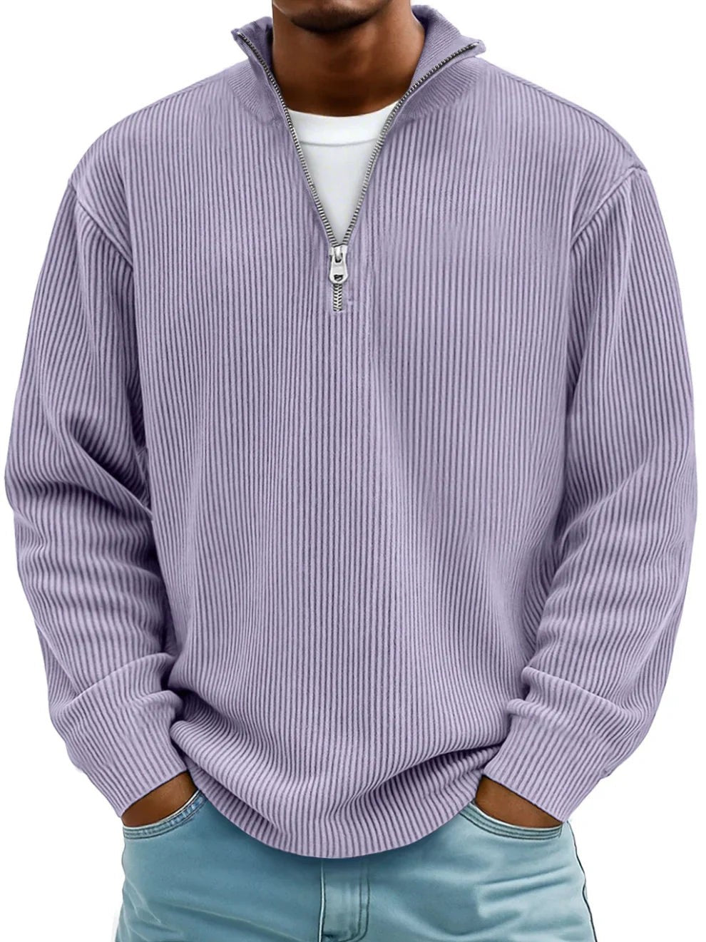 Pull demi-zippé homme tendance et élégant