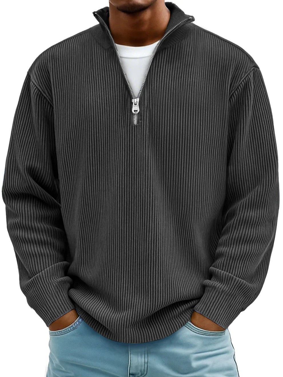 Pull demi-zippé homme tendance et élégant