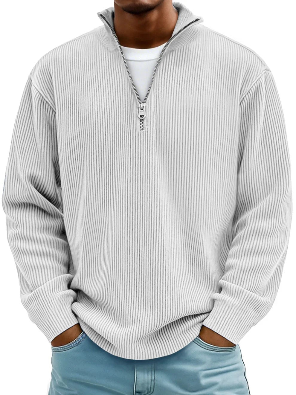 Pull demi-zippé homme tendance et élégant