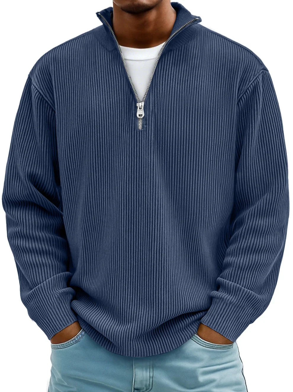 Pull demi-zippé homme tendance et élégant