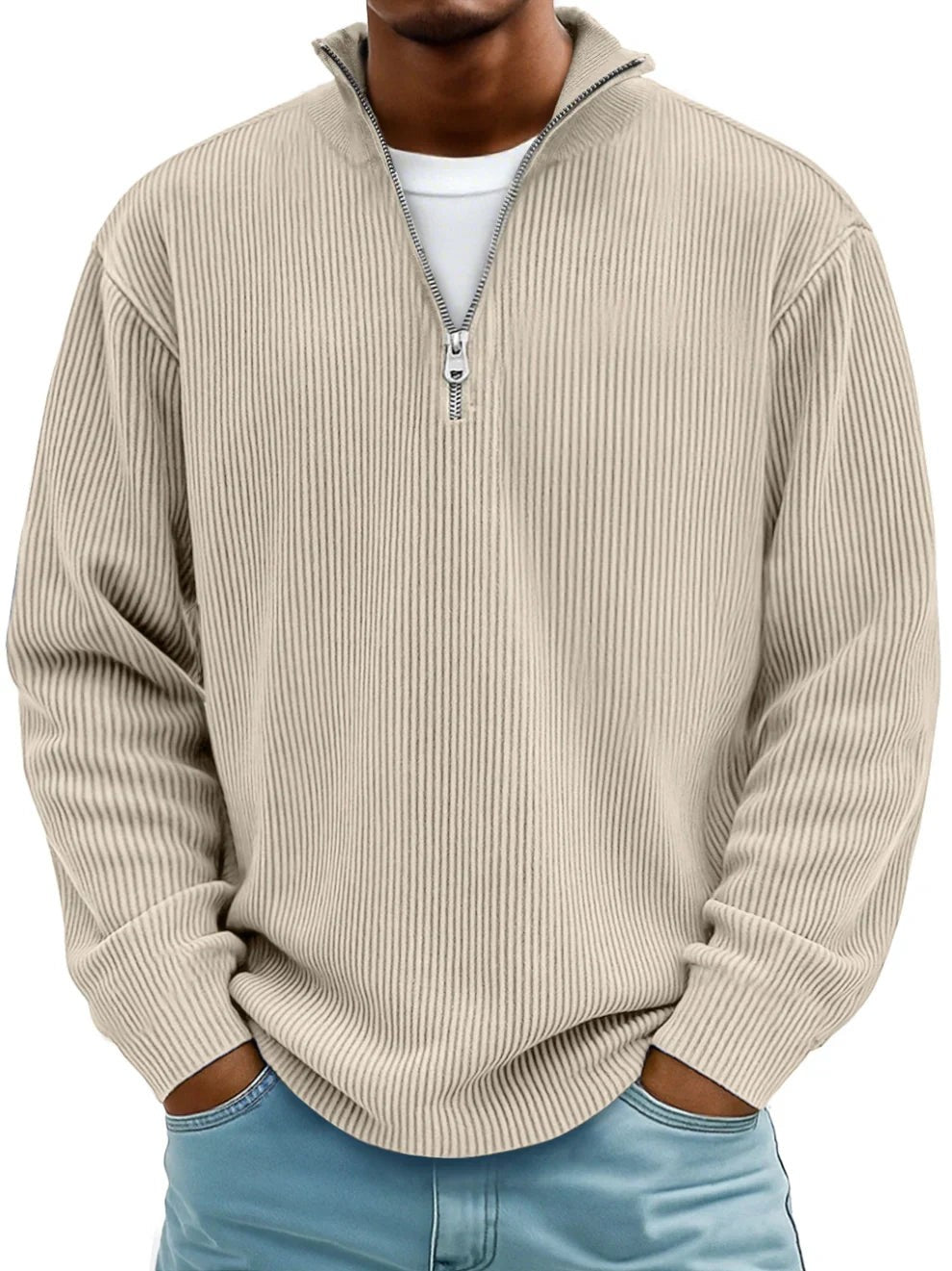 Pull demi-zippé homme tendance et élégant
