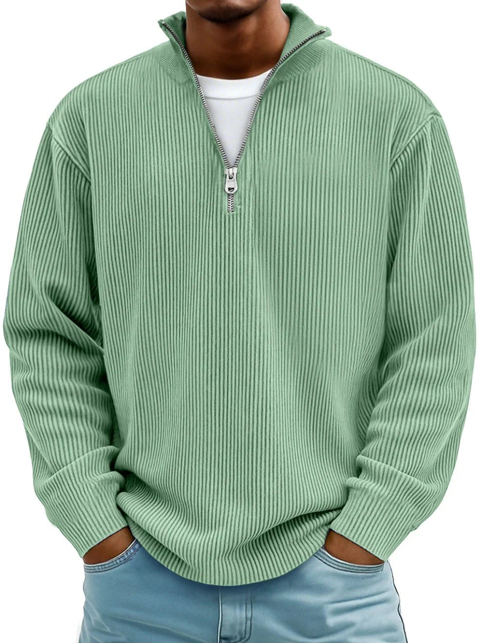 Pull demi-zippé homme tendance et élégant